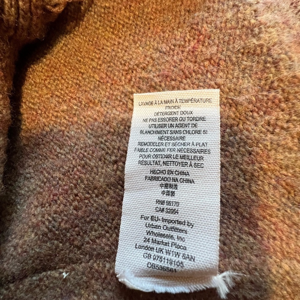 Free People Tan V-Neck Sweater with Fringe - Picture 6 of 13